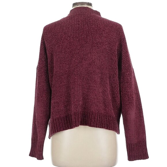 (Anthropologie) Sanctuary Burgundy Pullover Sweater Size Large - Picture 2 of 6